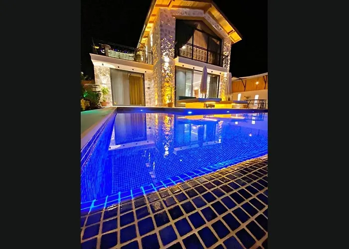 Caykoey 2 Bedroom Secluded With Private Pool Hot Tub Villa Kalkan